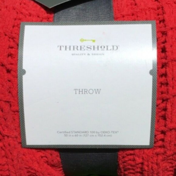 Threshold Other - Red Chenille Throw Blanket